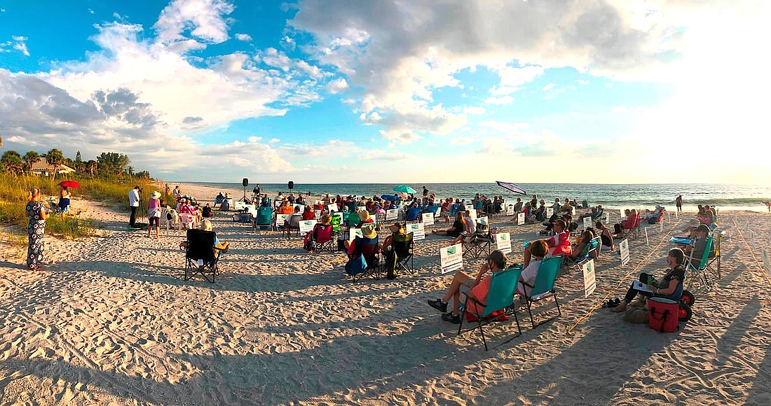 Hermitage Artist Retreat programming includes events on the beach adjacent to its campus.