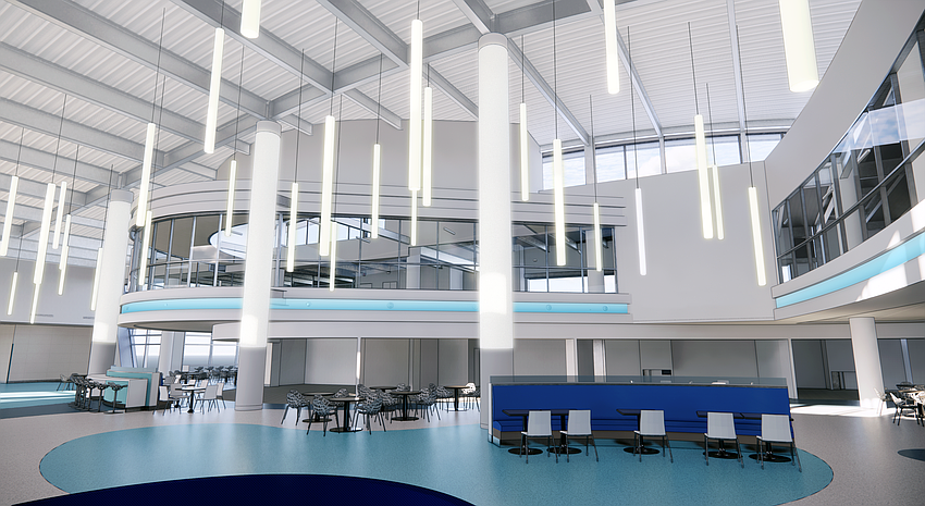 An interior rendering of the Jacksonville International Airport Concourse B expansion now under construction. An interior rendering of the Jacksonville International Airport Concourse B expansion now under construction.