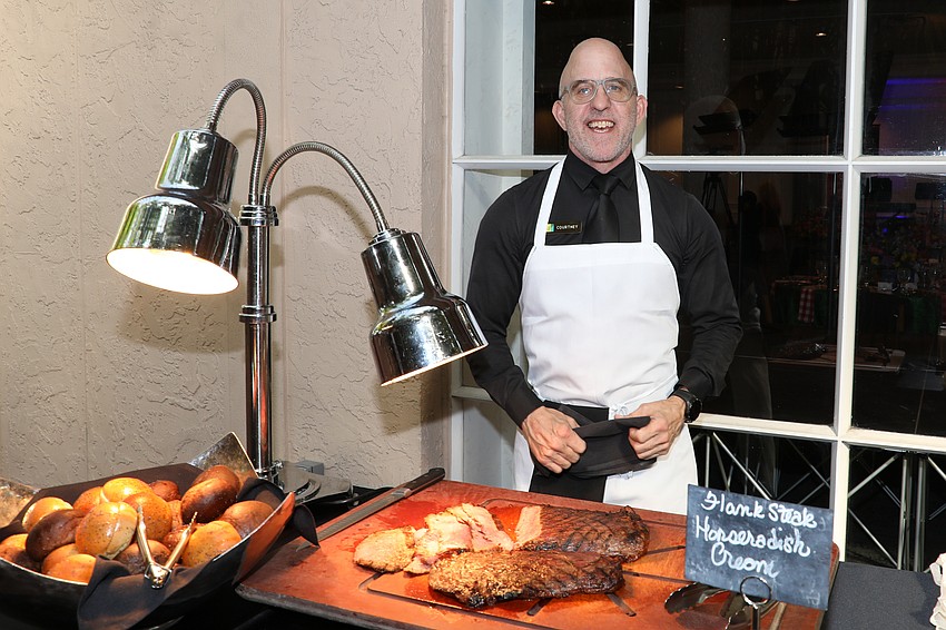 Michael On East's own Courtney Hershman is ready at the carving station for brunch guests.
