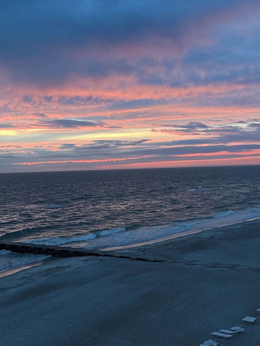 Donna Jablonski took this photo of a pink toned sky over Longboat Key.