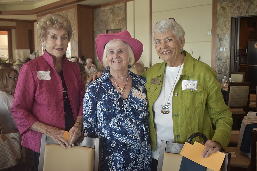 Priscilla Brown, Baby Basics president Sandy Slaminko, and past Historical Society of Sarasota County president Jane Kirschner