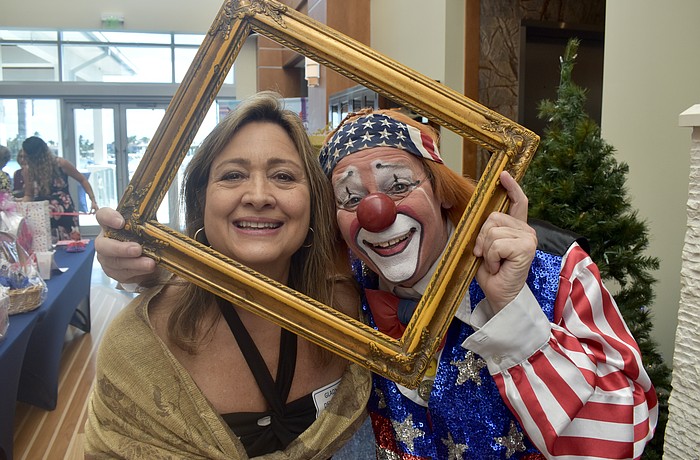 Gladys Delgado with Chuck Sidlow (Chucko the All American Clown).