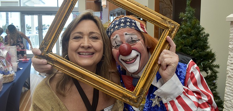 Gladys Delgado with Chuck Sidlow (Chucko the All American Clown).