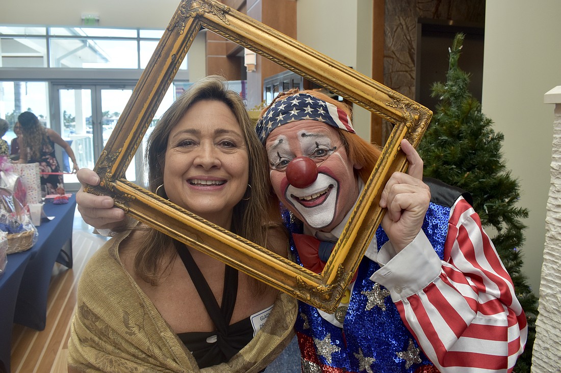 Gladys Delgado with Chuck Sidlow (Chucko the All American Clown).