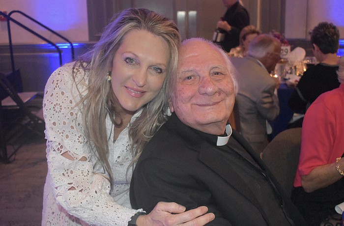 Missy Weishaar and Rev. Fausto Stampiglia