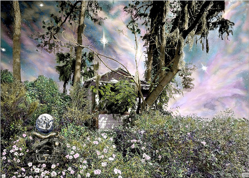 Before the original cabins at Jiggs Landing were torn down, photographer Niki Butcher documented one of the vine-covered shacks in her signature hand-colored style.