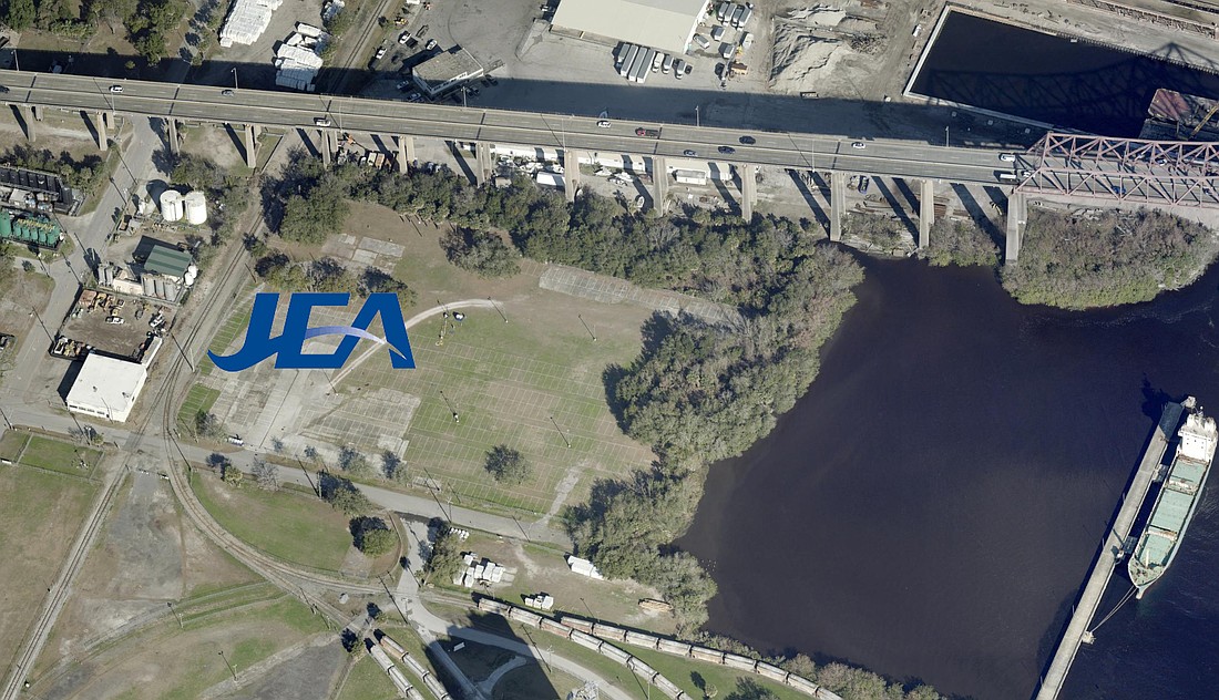 JEA wants the eastern-most 2.02 acres of the Commodores Point property along Beaver Street. The overall property is bordered by  St. Johns River to the east, a railroad owned by Seaboard Coastline Railroad to the west, the Matthews Bridge to the north and Beaver Street to the south.