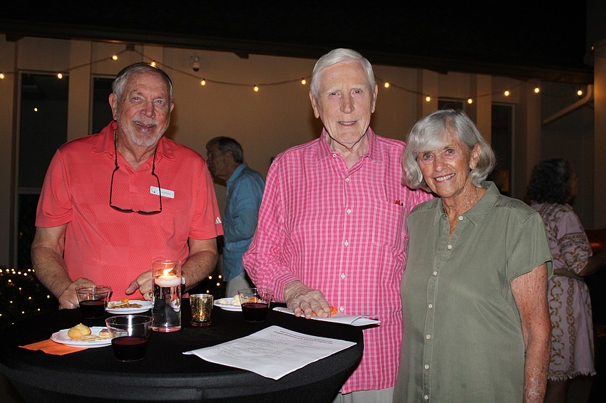 Jane and Fred Wittlinger, joined by friend Joe Whalen, say they have appreciated how the annual interfaith Thanksgiving service has brought the community together since they started attending in the '90s. The special service marked 45 years on Nov. 18 at St. Armands Key Lutheran Church.