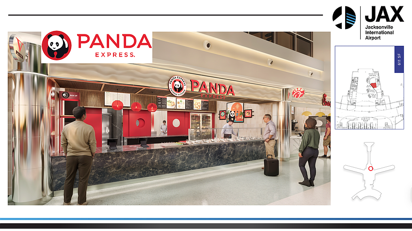 The Panda Express space inside the new Jacksonville International Airport Concourse B.