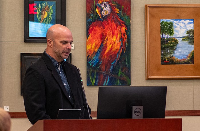 Longboat Key Planning, Zoning and Building Director Allen Parsons gave a demonstration of an artificial intelligence phone answering system to Town Commission Monday, Nov. 3.