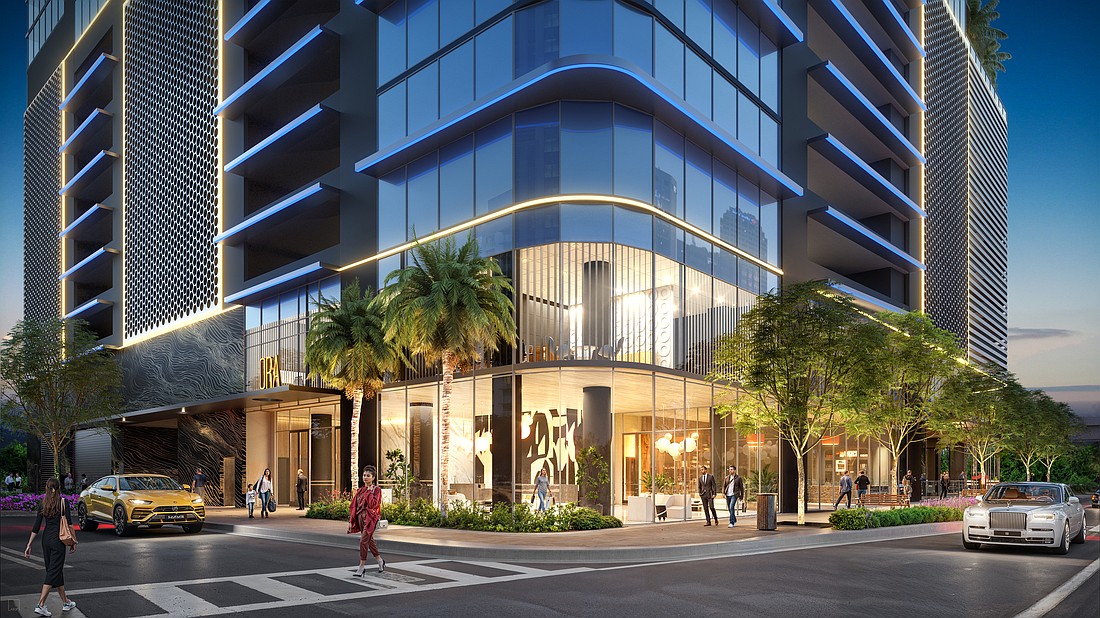 The planned Hotel ORA + Private Residences project in downtown Tampa.