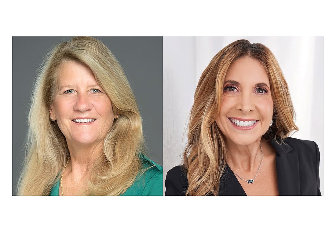 St. Johns County Board of County Commissioners Krista Joseph, left, and Ann Taylor were elected to serve as chair and vice chair, respectively, at special meeting Nov. 18.