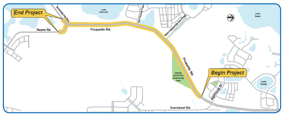 Ariel view of where the project will take place.