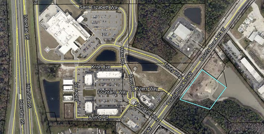 The potential Dutch Bros Coffee site along County Road 210 south of The Fountains at St. Johns in St. Johns County.