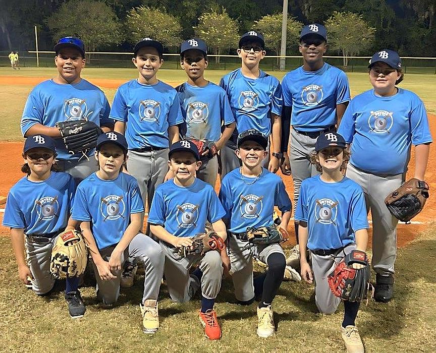 The 12U Rays went 11-0 in the Ormond Beach Youth Baseball & Softball Association fall league. Front row: Colton Sagardia, Trenton Kenny, Jensen Warren, Espn Haines, Jude Woods. Back row: Jeremiah Brown, Ben Vitello, Ali Stephens, Ayden Assayag, B.J. Reid, Lucas Neal. Not pictured: Ronan Patel-Flening. Courtesy photo