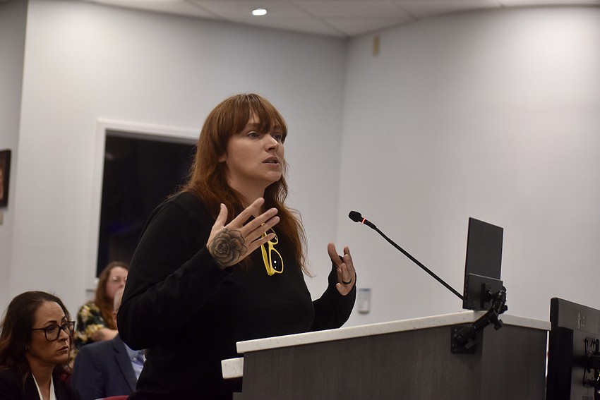 Tsi Smyth, Lakewood Ranch resident and mother of four children, asks commissioners to vote against passing a curfew in Manatee County.