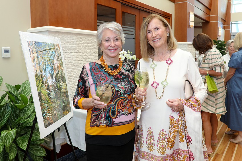 Judy Lomax and Katie White enjoy pre-luncheon shopping.