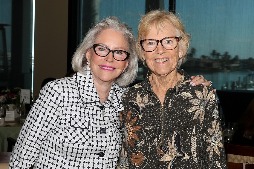 Mary Jane Hartenstine and Elaine Bustard enjoy Flower Talk 2025. together.