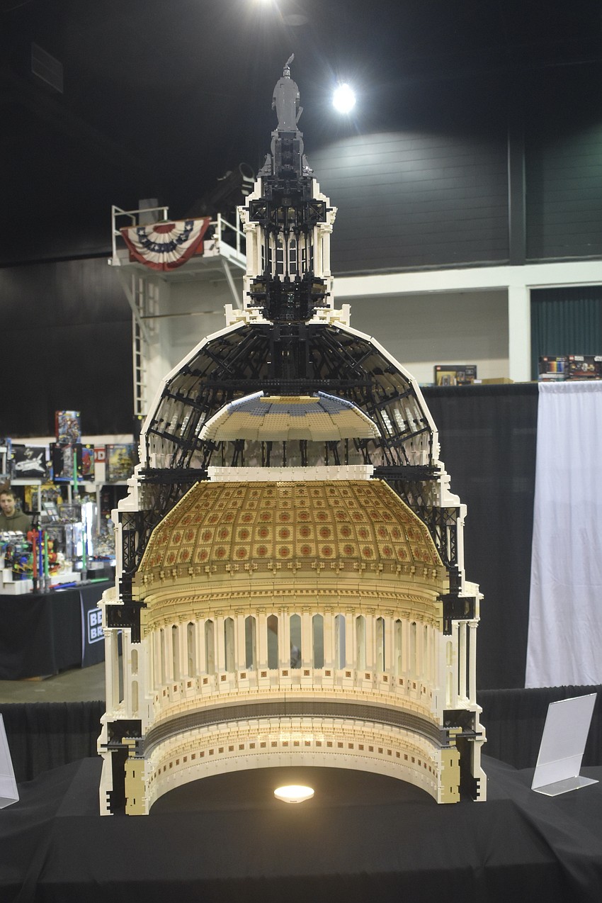 Mark Lorah tried to replicate the structural features of the U.S. Capitol in his Lego model. 