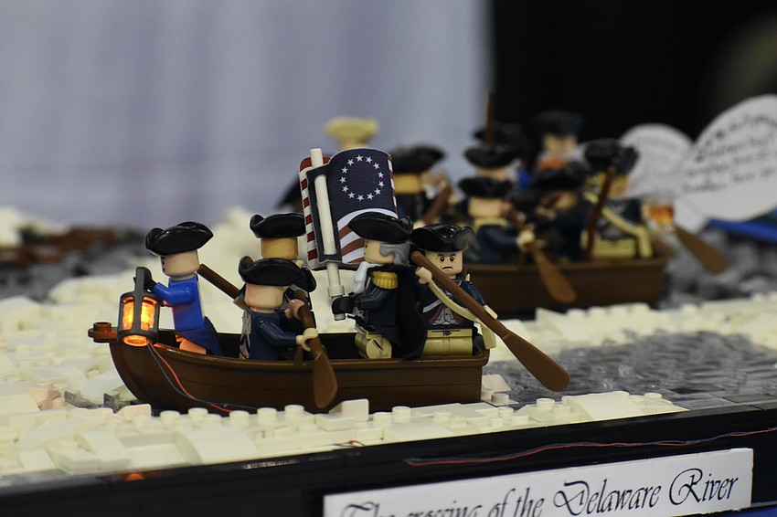 Andrew Ruddell created replicas of multiple scenes from the American Revolution including George Washington's crossing of the Delaware River.