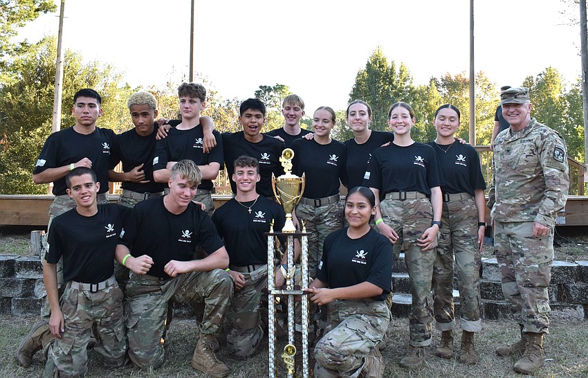 The Braden River High School Raiders qualified for the state championship as a mixed team of eight boys and five girls. They placed first in their tier overall at the championship.