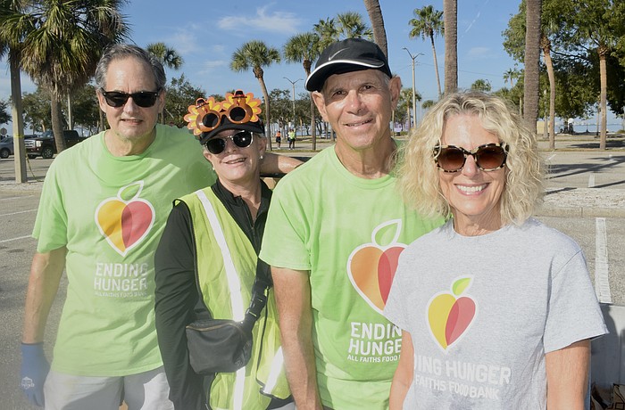 Geoff Levin, Marcy Klein, Steven Goodman and Patricia Courtois volunteer at the Van Wezel.