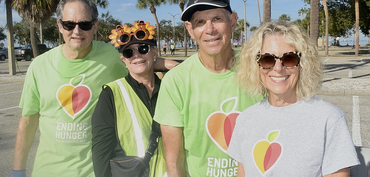 Geoff Levin, Marcy Klein, Steven Goodman and Patricia Courtois volunteer at the Van Wezel.