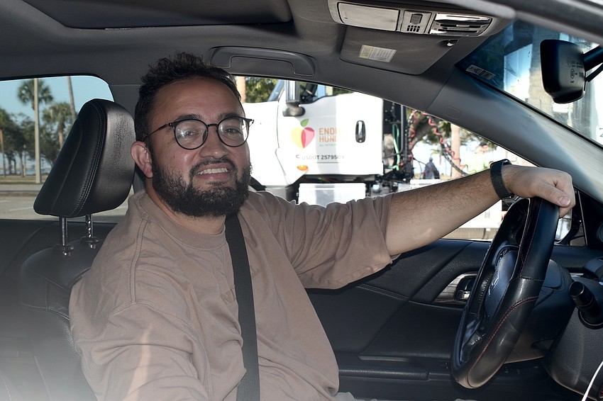 William Bergamo stops by for the food.