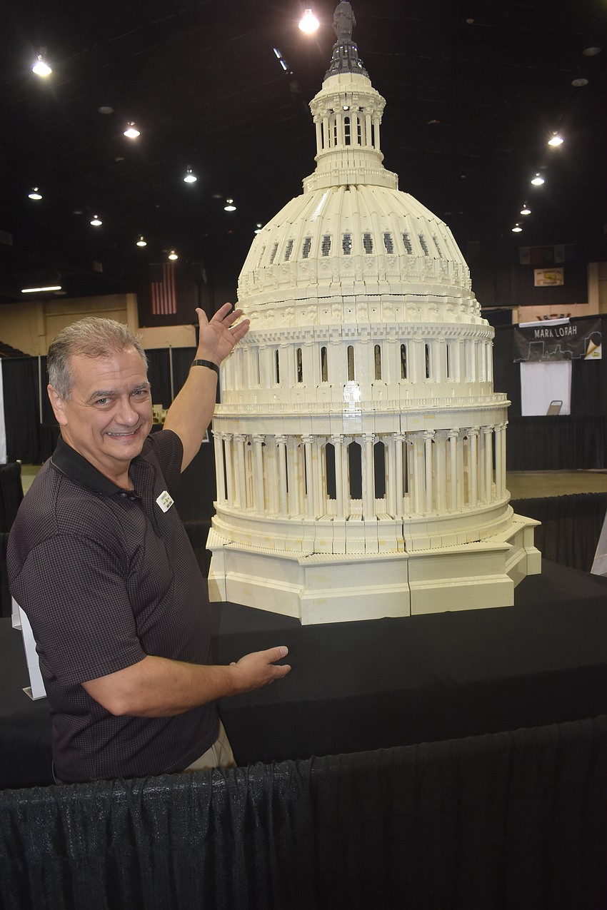 Recently retired structural engineer Mark Lorah created a Lego version of the U.S. Capitol dome.