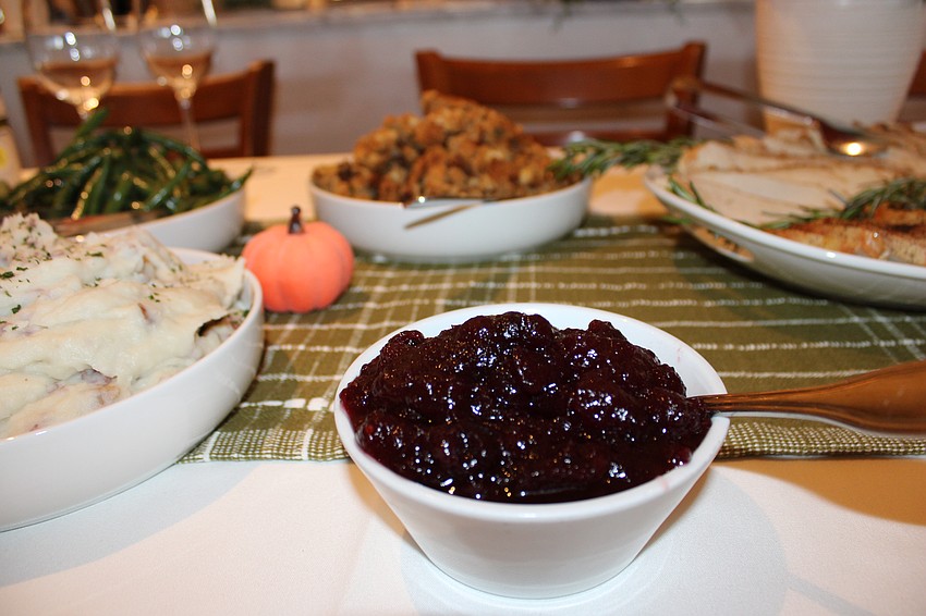 We usually have a swimming pool of cranberry sauce leftover after Thanksgiving. How about using it on turkey balls?