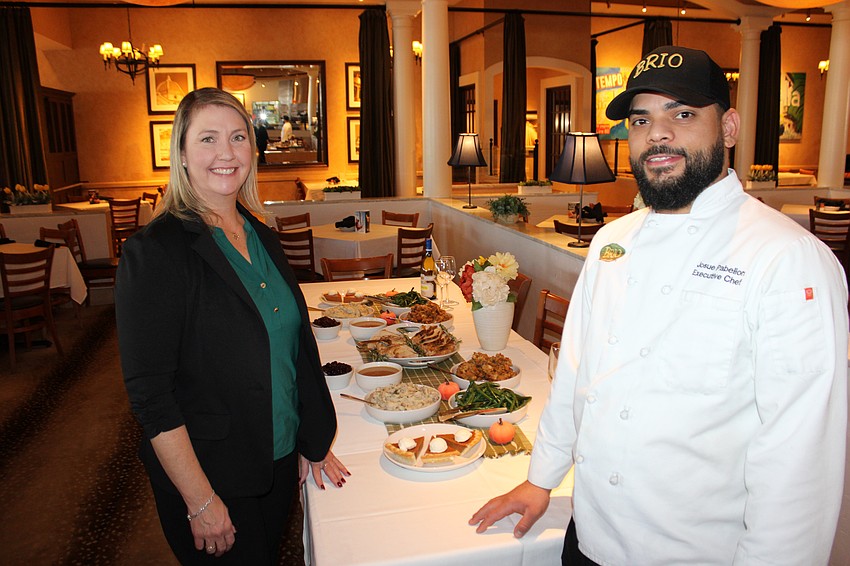 Brio Italian Grille General Manager Jamie Jarrell and Executive Chef Josué Pabellón take a Thanksgiving Day test run a week before the main event.