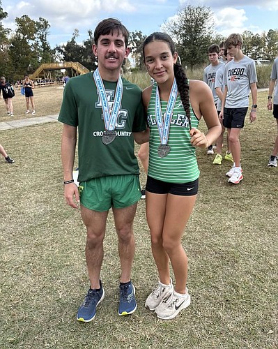 FPC's Douglas Seth and Arianna Slaughter each earned All-State medals, finishing 13th in the boys Class 4A race and 10th in the girls 4A race, respectively, at the state cross country championships on Nov. 22. Courtesy photo