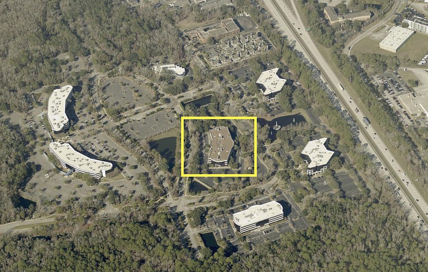Dream Finders Homes plans to demolish Building 300 at 8935 Prominence Parkway. It is one of seven buildings in Prominence Office Park that bought in June 2024 in the Baymeadows area of South Jacksonville.