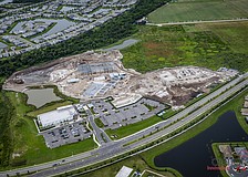 Construction on the Athletics and Aquatics Center is underway at Premier Sports Campus North.