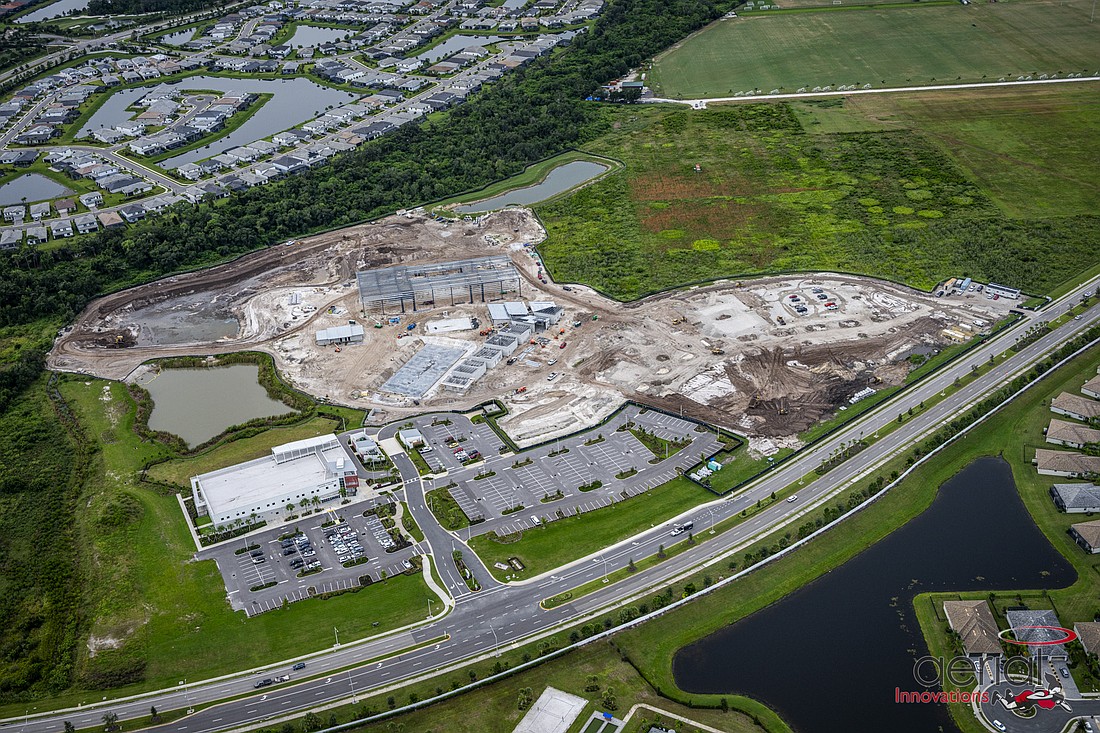 Construction on the Athletics and Aquatics Center is underway at Premier Sports Campus North.