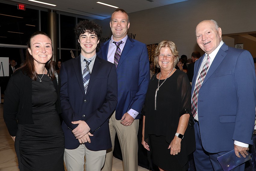 Amber Halscheid, Shade Halscheid and Bill Labbate with Betsy and Ronald Koepsel