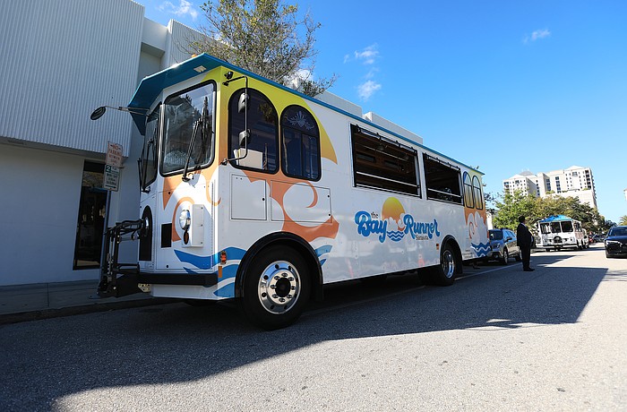 Sarasota's Bay Runner trolley service began in March 2022.