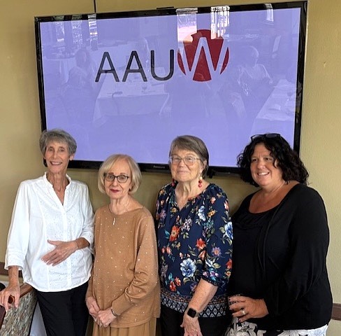 From left, AAUW/Flagler President-Elect Gale Ulmer, past President Elinor Bozzone, current President Gail Palmer and AAUW Florida Organizer Dr. Mary Gatta. Courtesy photo From left, AAUW/Flagler President-Elect Gale Ulmer, past President Elinor Bozzone, current President Gail Palmer and AAUW Florida Organizer Dr. Mary Gatta. Courtesy photo