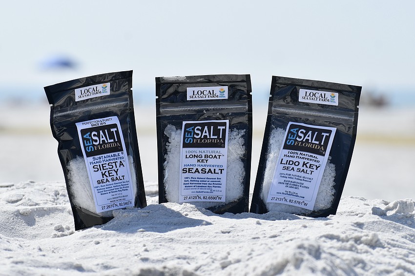 Tim Norwood farms sea salt from the local barrier islands.