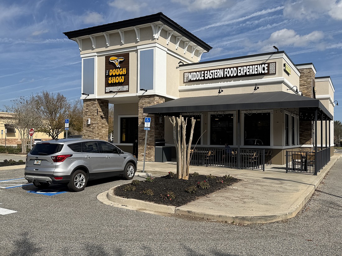 The Dough Show, a restaurant specializing in Middle Eastern dishes, is open at 12681 Bartram Park Blvd., west of Interstate 295.