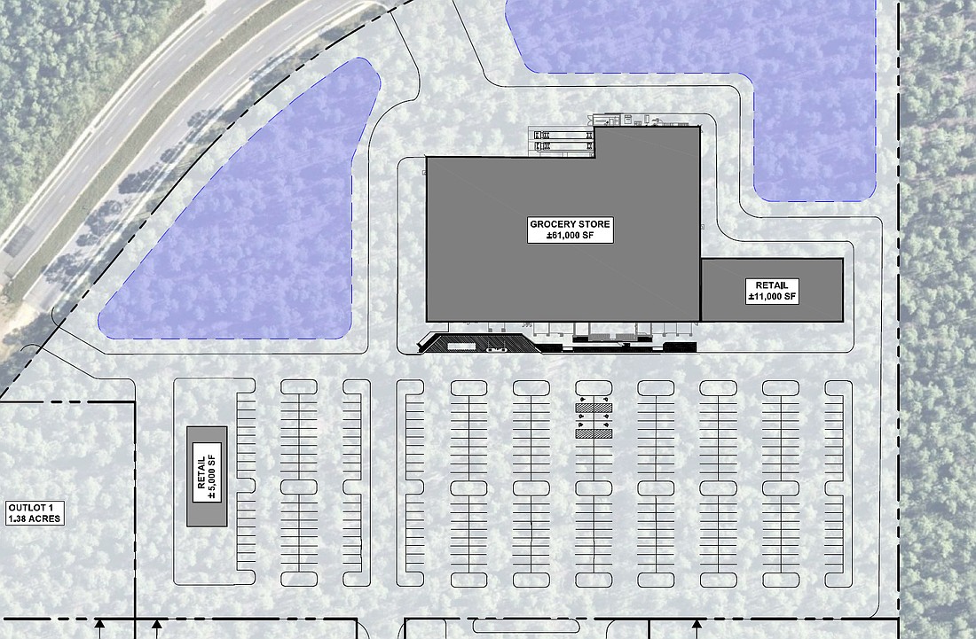 A grocery store project that matches the Harris Teeter footprint is planned at County Road 210 and Veteran’s parkway, according to a St. Johns County pre-application