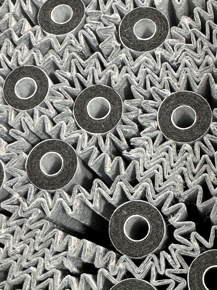 Epic Water Filters consist of a pleated nano-fabric and carbon fiber block.