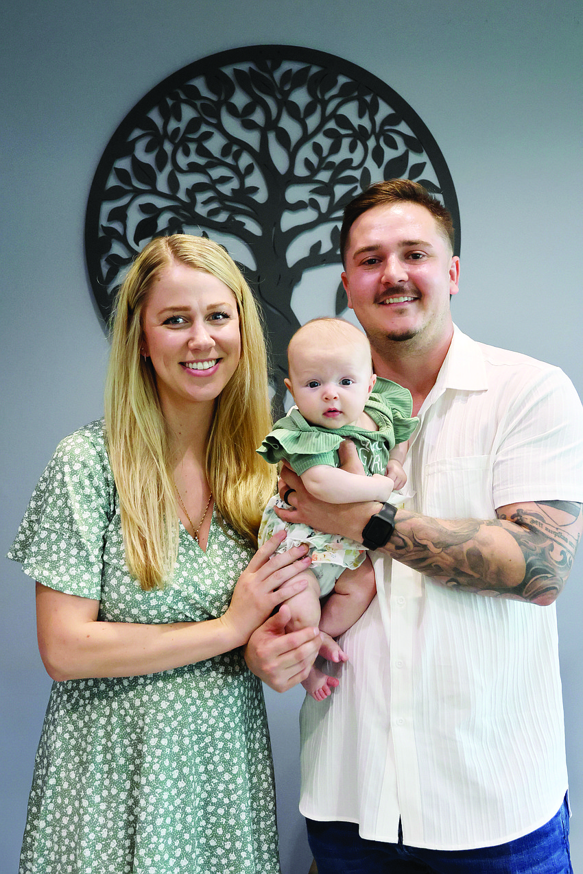 Lauren and Kahler Cox with baby Karissa