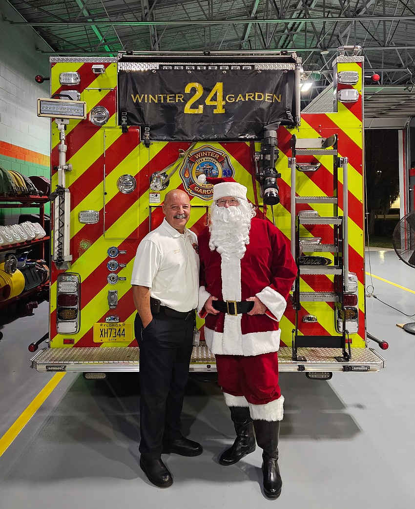 Winter Garden Fire Chief Jose Gainza loves helping Santa bring joy to the neighborhoods every year during the Santa Run.