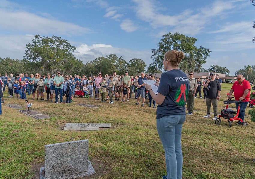 Jess Makin, the second vice commander of the Horizon West American Legion, was blown away to see hundreds of people at Woodlawn Cemetery to honor veterans during last year’s National Wreaths Across America Day. She said the legion went from having 250 wreaths in 2023 to more than 800 in 2024.