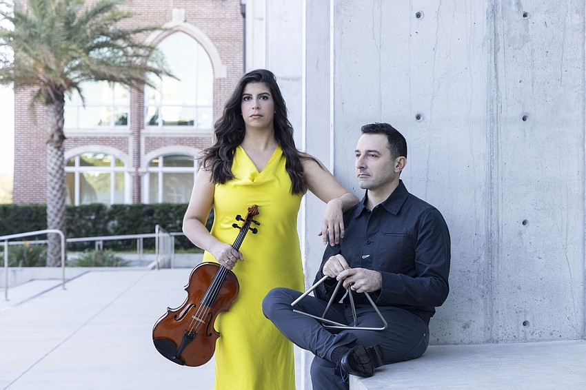 Samantha Bennett and George Nickson, co-artistic directors of the contemporary classical music group ensembleNewSRQ, present Songbird on Dec. 8 at First Congregational Church.