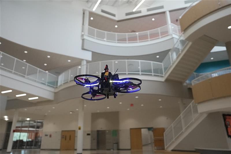 The Campus Guardian Angel system will deploy drones to help with student and staff safety during an active shooter situation. Photo courtesy of Volusia County Schools