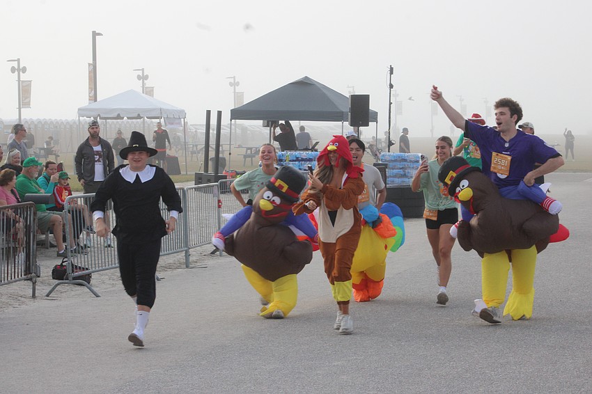Many of the runners at the 2025 Florida Turkey Trot at Nathan Benderson Park were happy to bring some fun to the event.