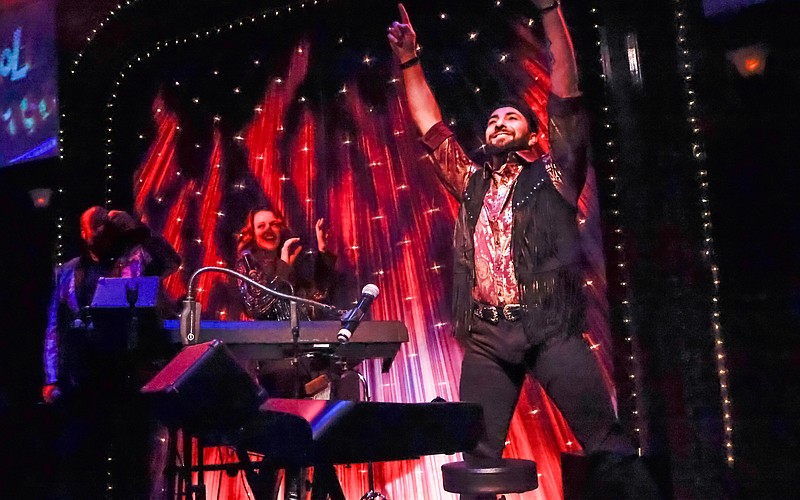 Eddie Weaver, Madalyn McHugh and Jared Svoboda show them how it's done in Florida Studio Theatre's "Three Pianos."