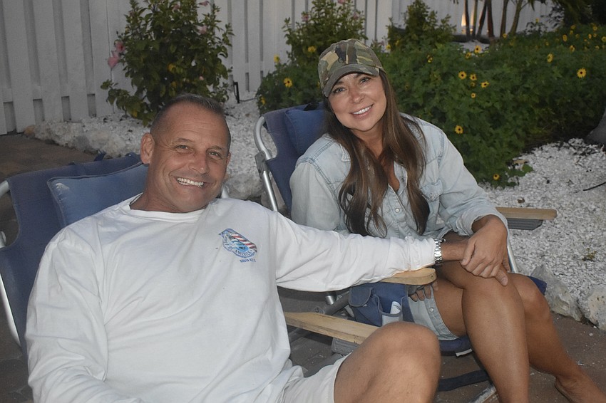 Siesta Key residents Dave and Tricia Kessel enjoyed watching the parade.